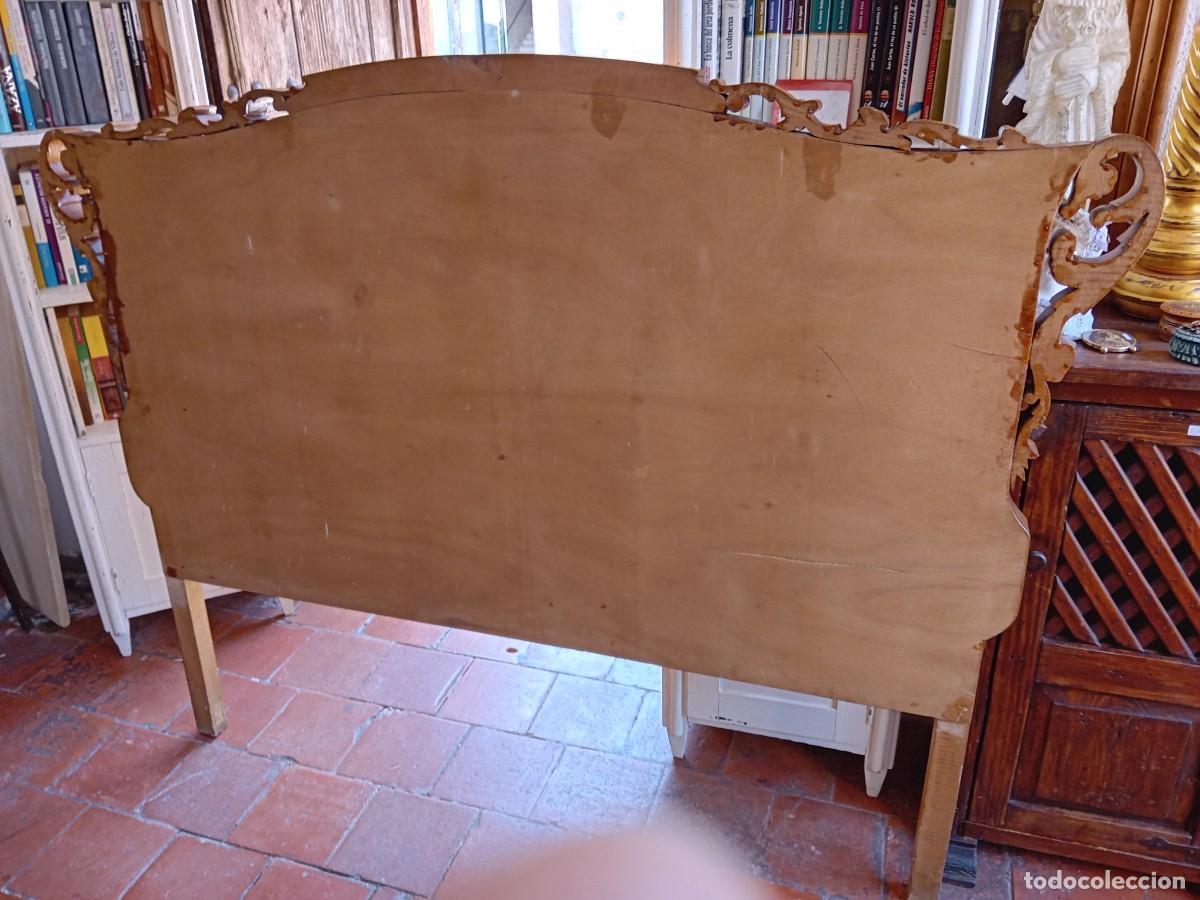 Antig&uuml;edades: Cabecero de cama de madera d&eacute;cada de los 50, largo 165 cm . - Foto 8