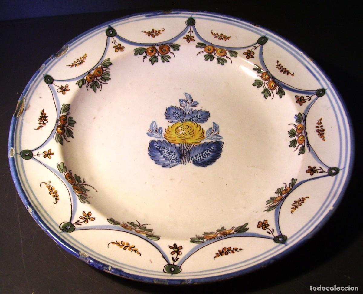 Antig&uuml;edades: ROTUNDO Y GRAN PLATO DE RIBESALBES XIX - Foto 2
