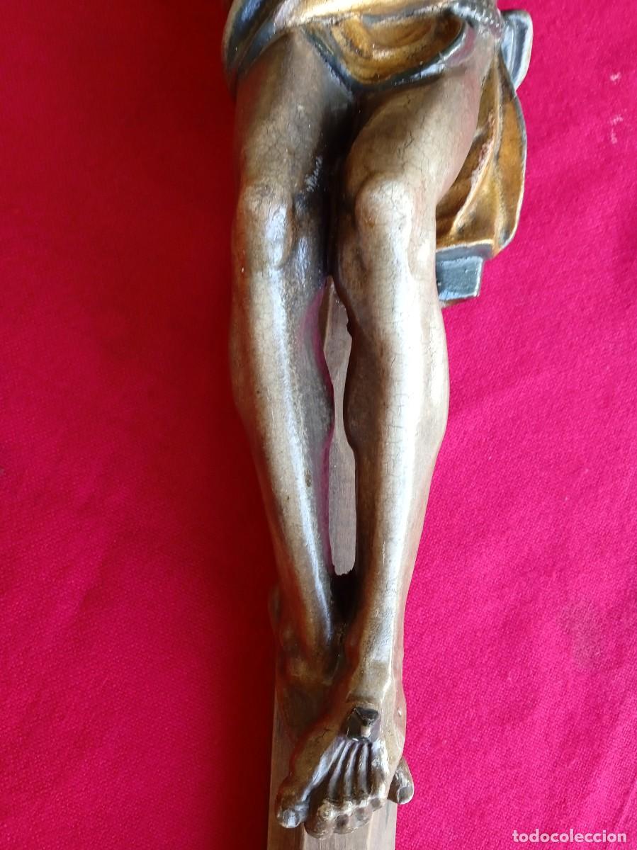 Antig&uuml;edades: Antiguo Crucifijo de madera - Foto 3