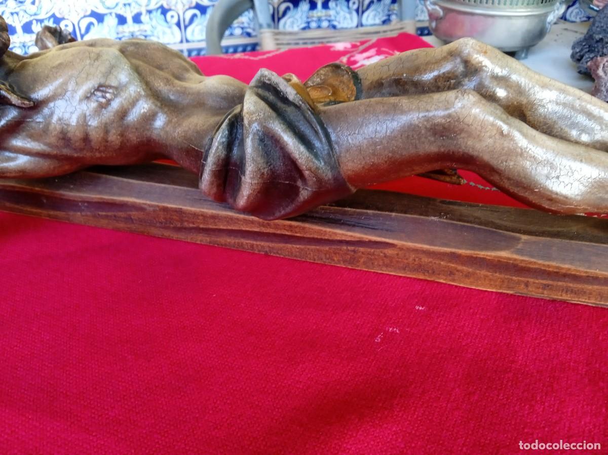 Antig&uuml;edades: Antiguo Crucifijo de madera - Foto 7