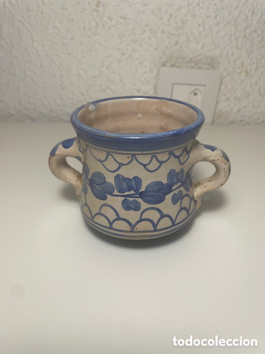 Antig&uuml;edades: Jarrita de cer&aacute;mica de Teruel azul - Foto 2