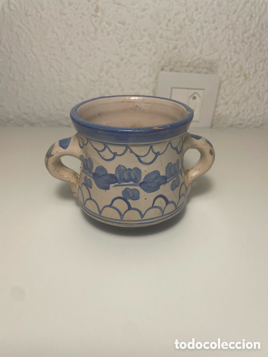 Antig&uuml;edades: Jarrita de cer&aacute;mica de Teruel azul - Foto 1