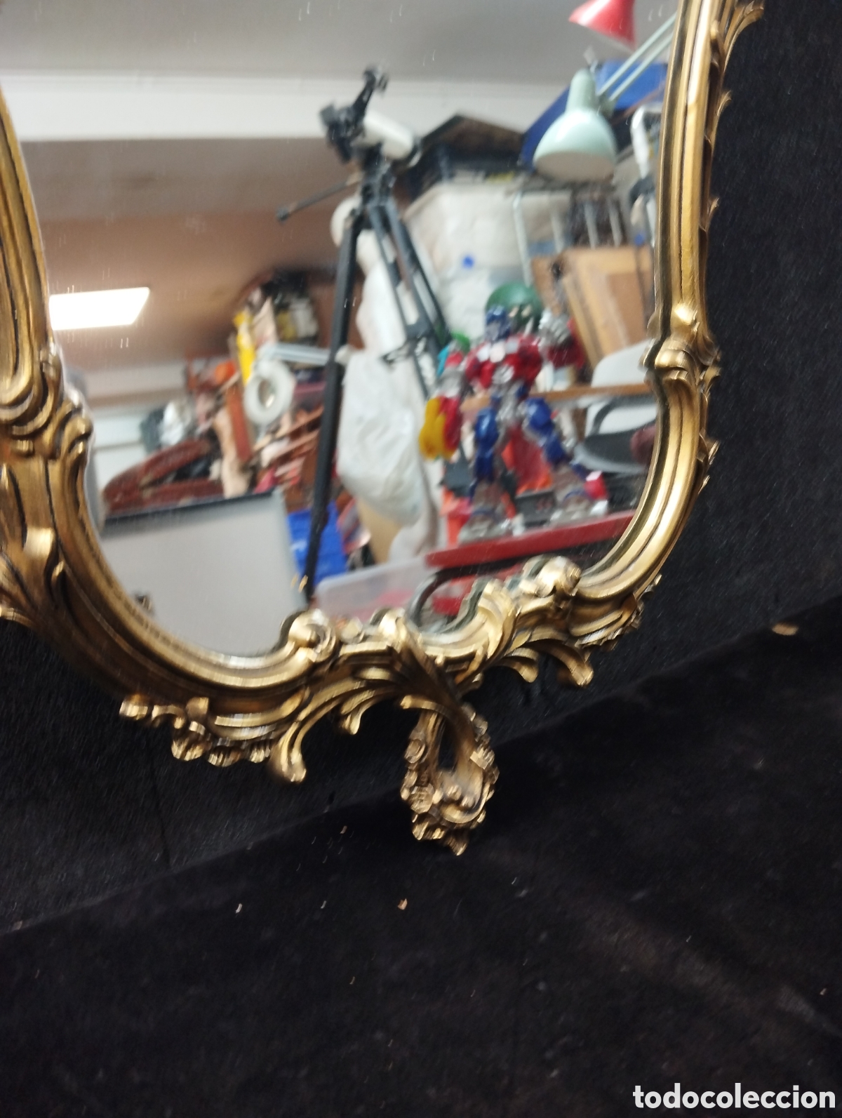 Antig&uuml;edades: Espejo cornucopia de metal - Foto 4