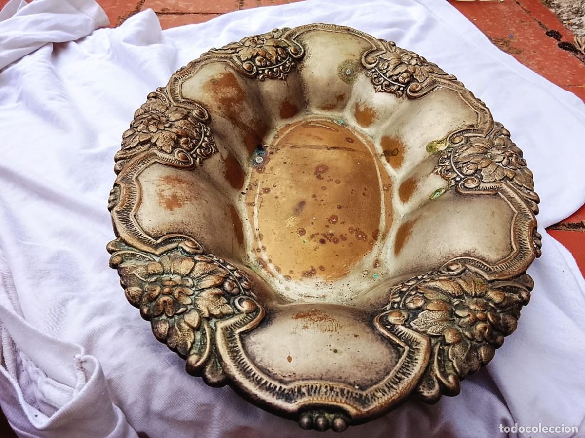 Antig&uuml;edades: Antigua bandeja ovalada a restaurar - Foto 4