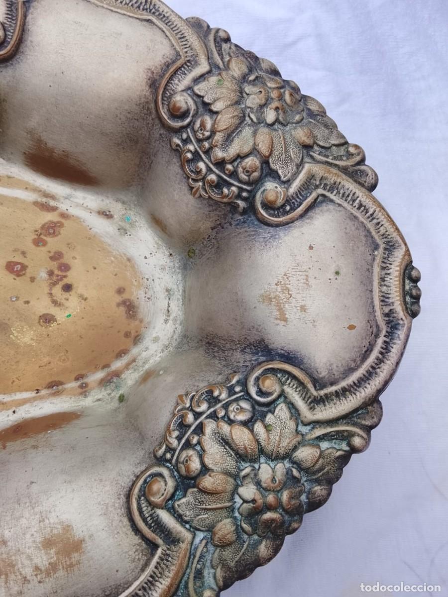 Antig&uuml;edades: Antigua bandeja ovalada a restaurar - Foto 5