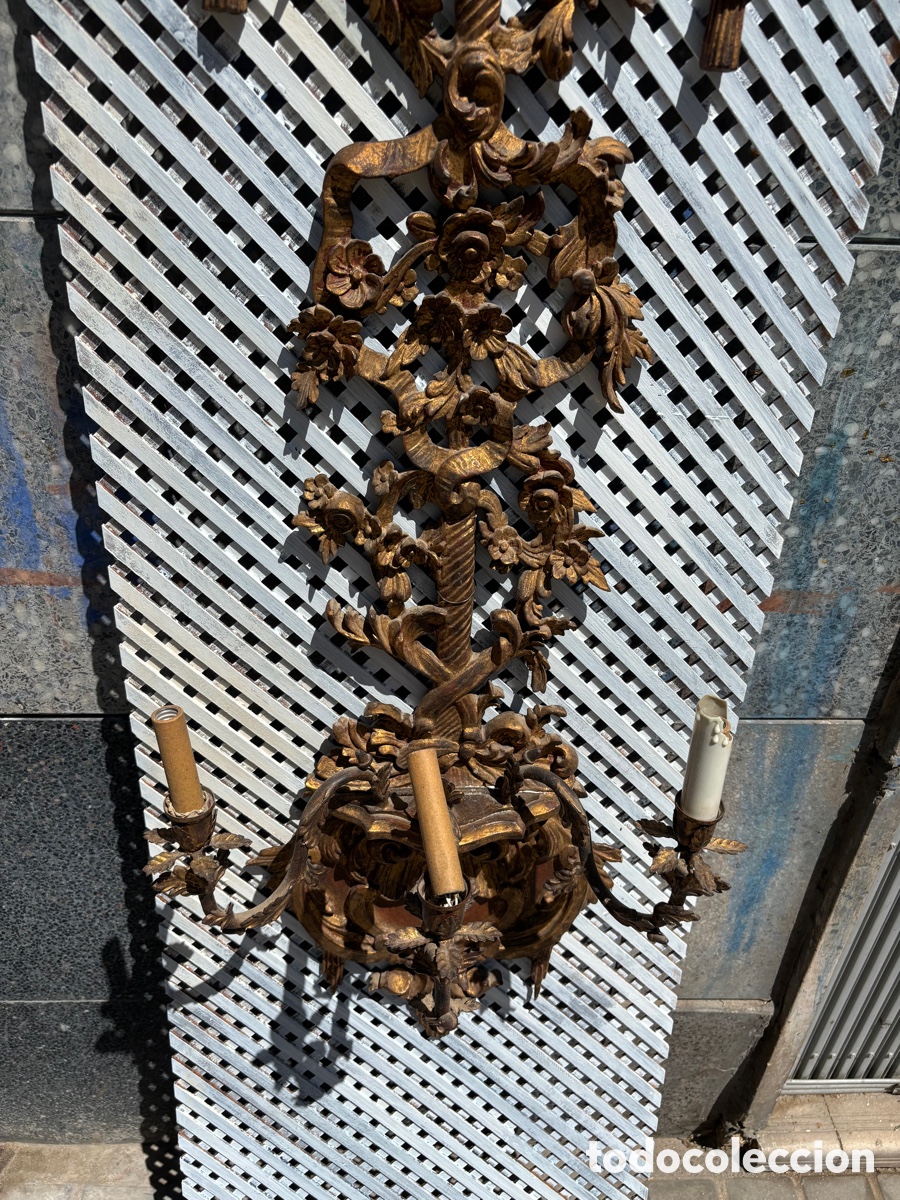 Antig&uuml;edades: Pareja de apliques en estilo Luis XV - Foto 2
