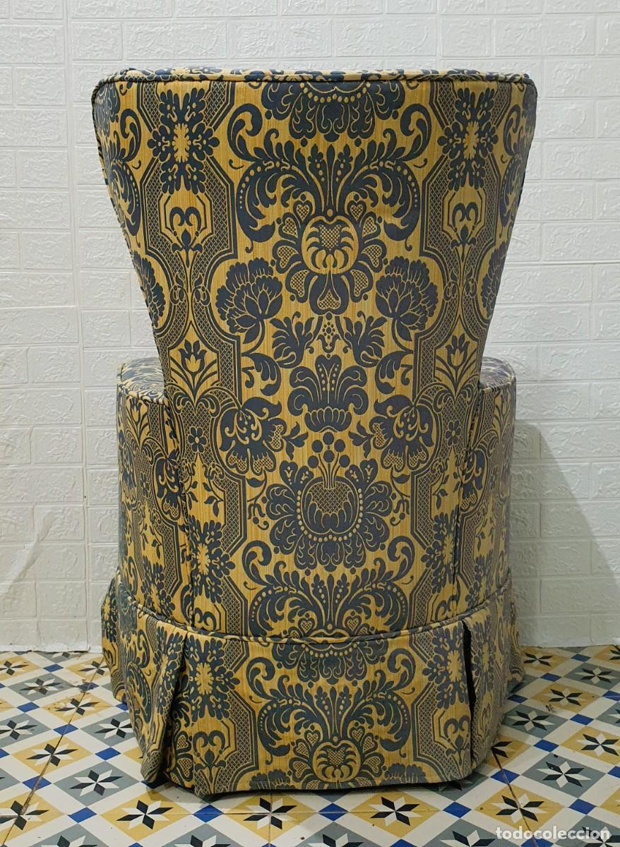 Antig&uuml;edades: Sill&oacute;n orejero butaca tapizada - Foto 4
