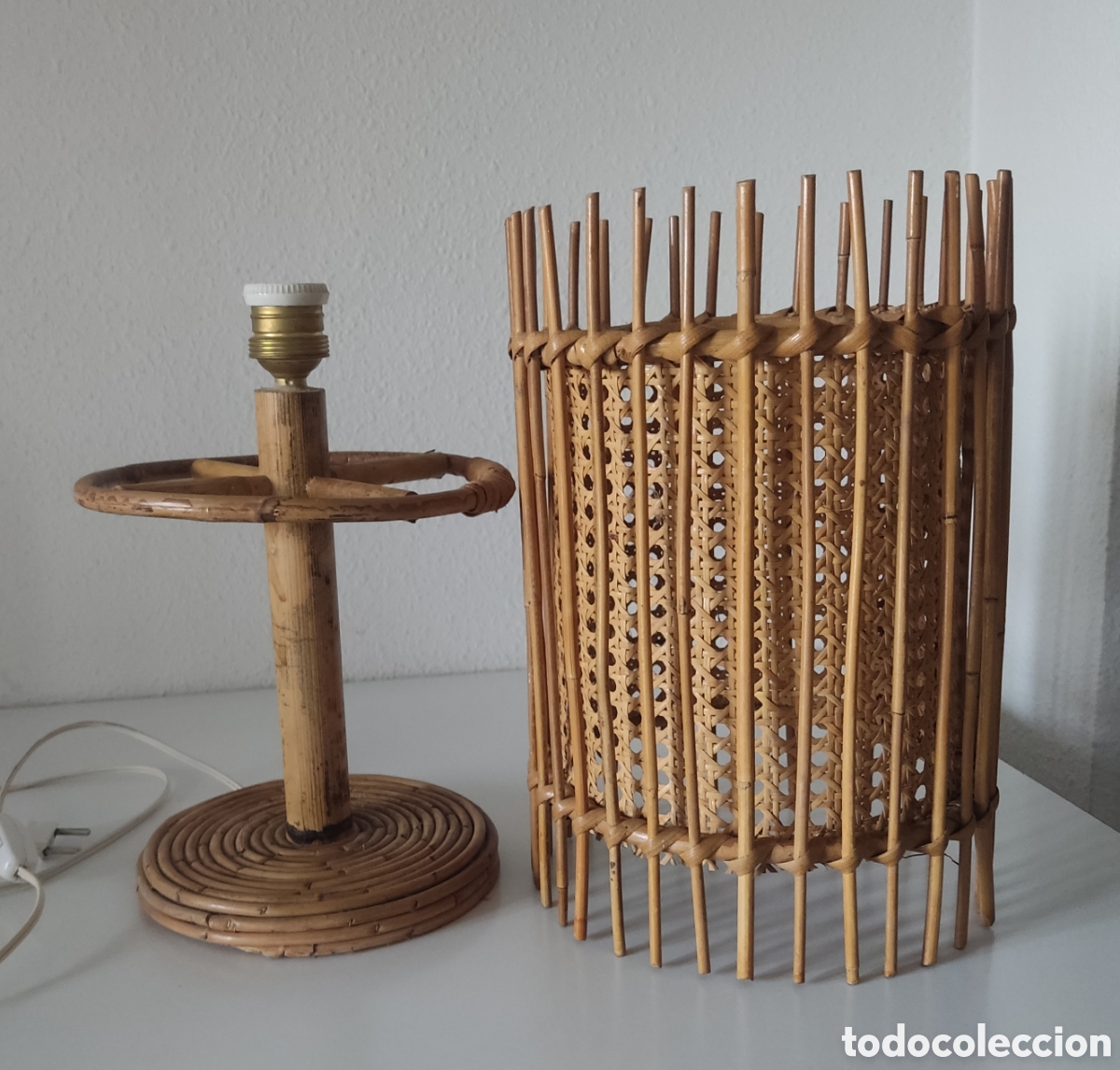 Antig&uuml;edades: A&Ntilde;OS 60 L&Aacute;MPARA DE MESA RAT&Aacute;N Y BAMB&Uacute; - Foto 5