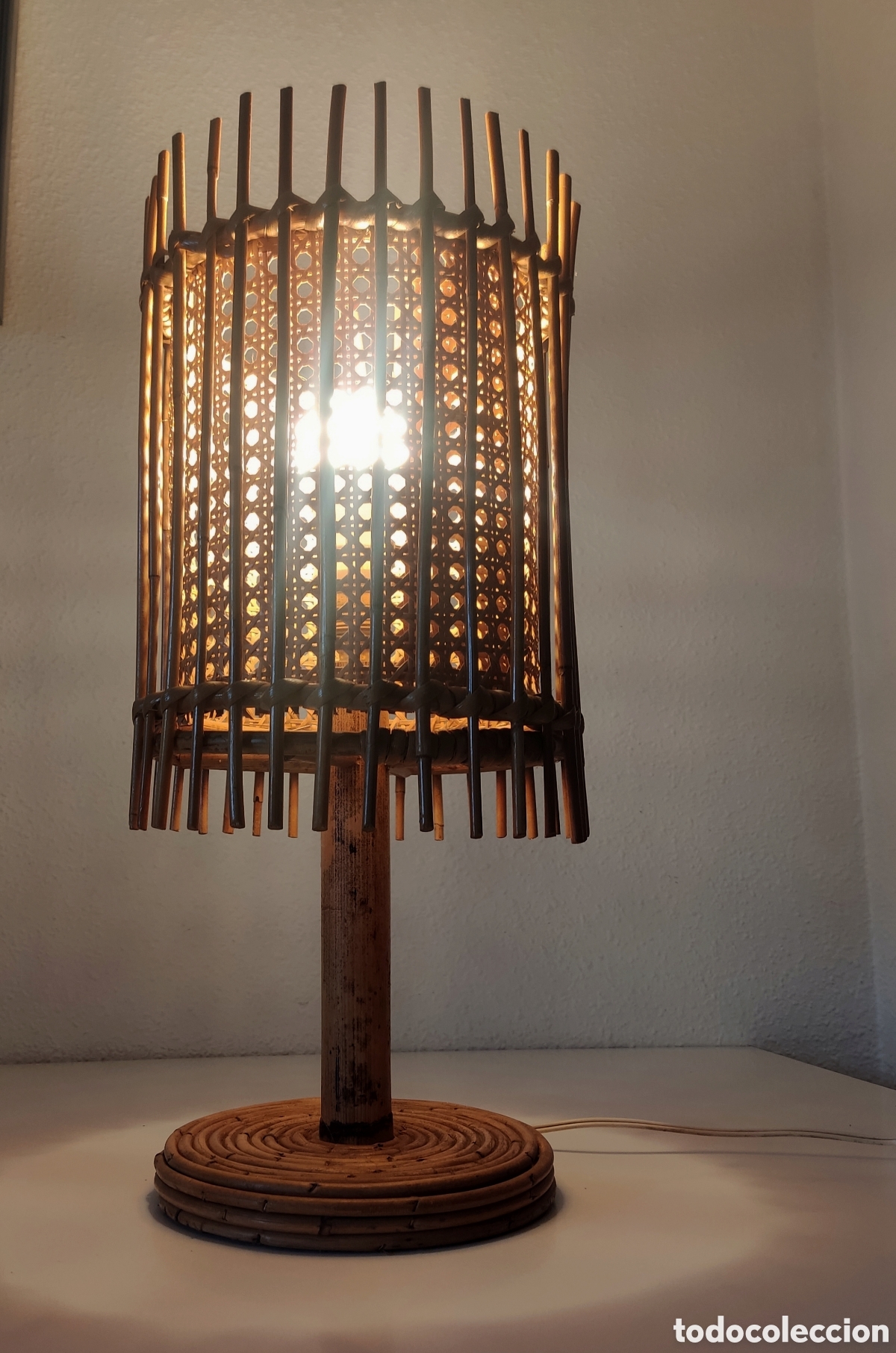 Antig&uuml;edades: A&Ntilde;OS 60 L&Aacute;MPARA DE MESA RAT&Aacute;N Y BAMB&Uacute; - Foto 2