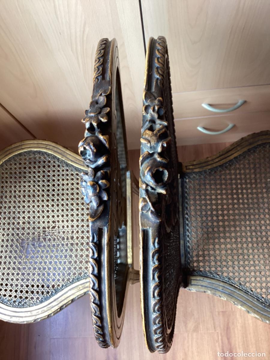 Antig&uuml;edades: Sillas doradas estilo Imperio. Lote de dos - Foto 5