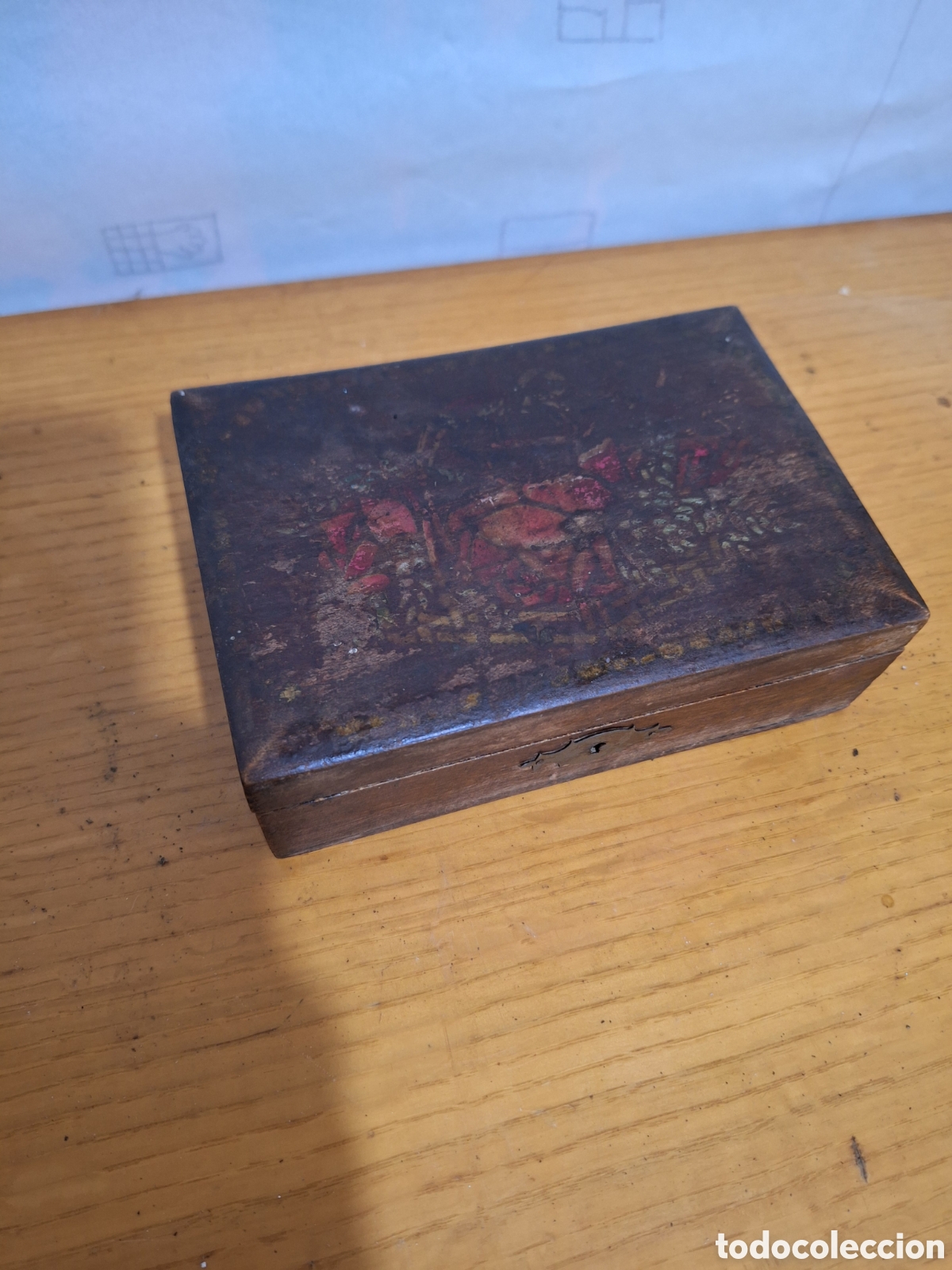 Antig&uuml;edades: Caja antigua de madera - Foto 1
