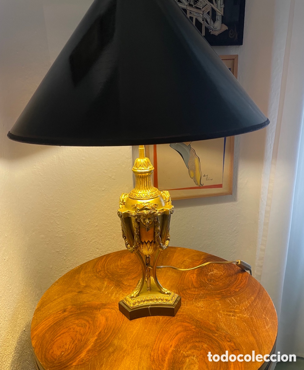 Antig&uuml;edades: PIE L&Aacute;MPARA DE SOBREMESA BRONCE IMPERIO - Foto 13