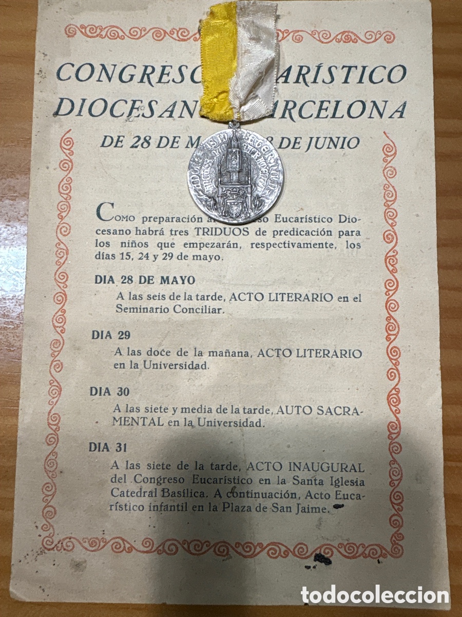 Antig&uuml;edades: Medalla a&ntilde;o 1944 barcelona - Foto 3