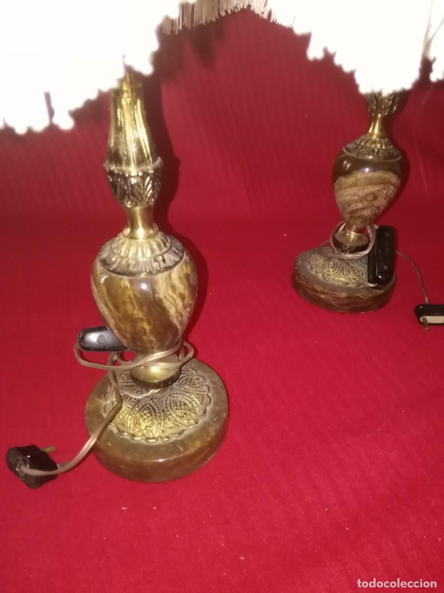 Antig&uuml;edades: DOS LAMPARAS DE MESA DE NOCHE - Foto 5