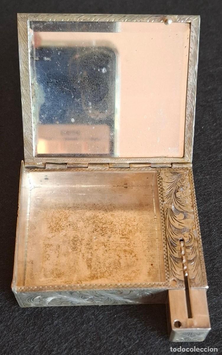 Antig&uuml;edades: (PIT-250715)PRECIOSA POLVERA CINCELADA DE PLATA - Foto 9