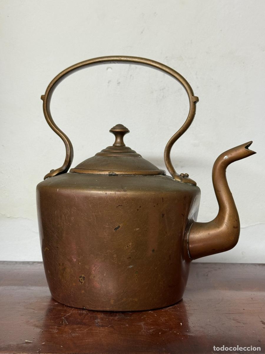 Antig&uuml;edades: Tetera de Cobre - S. XIX - Inglaterra - Foto 2