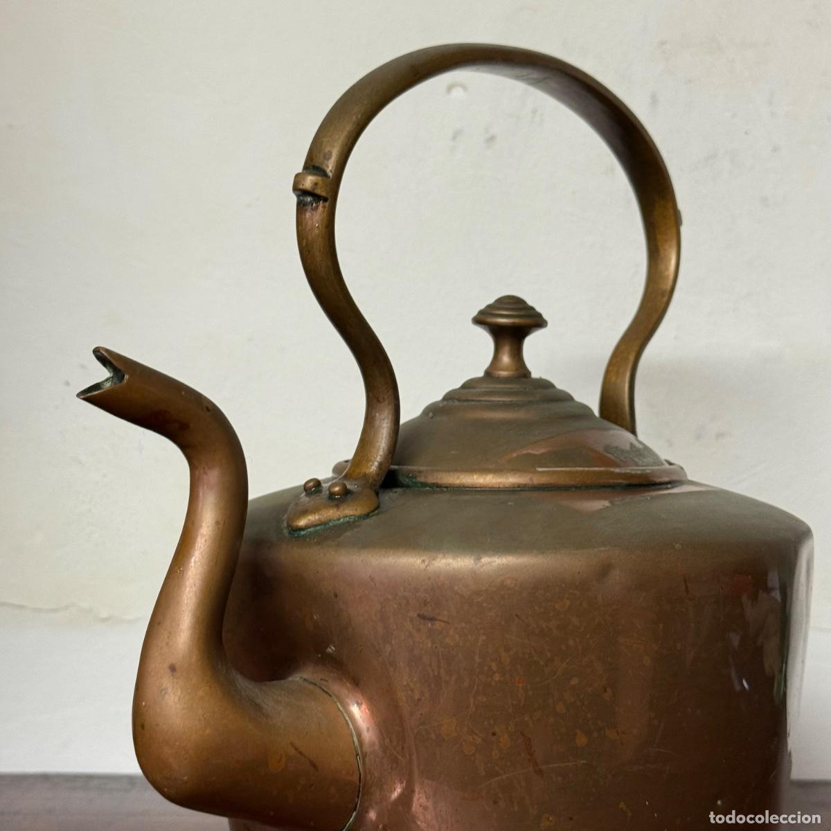 Antig&uuml;edades: Tetera de Cobre - S. XIX - Inglaterra - Foto 4