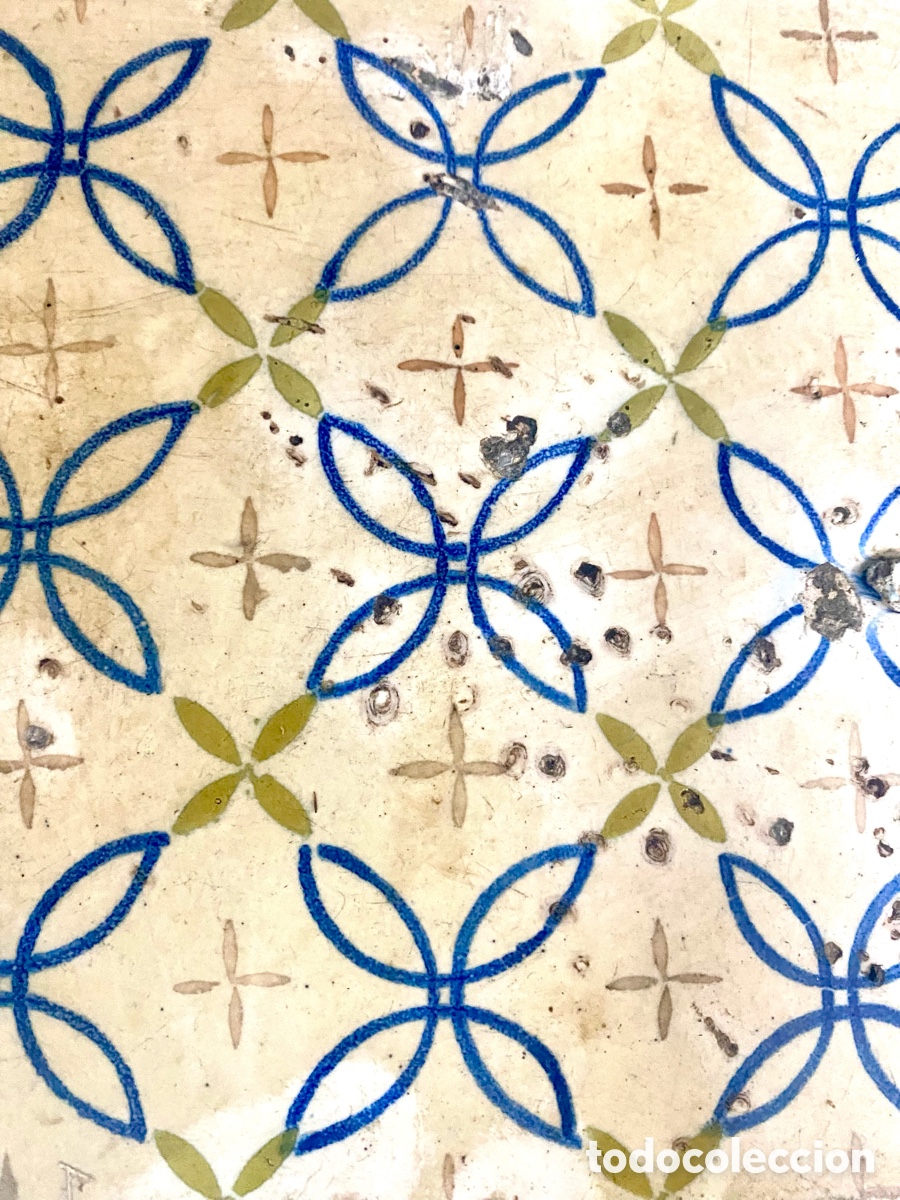 Antig&uuml;edades: Azulejo del Siglo XIX, enmarcado - Foto 2