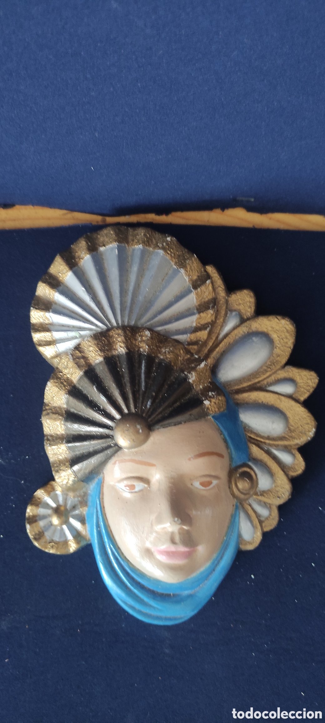 Antig&uuml;edades: Antigua mascara de escayola - Foto 2