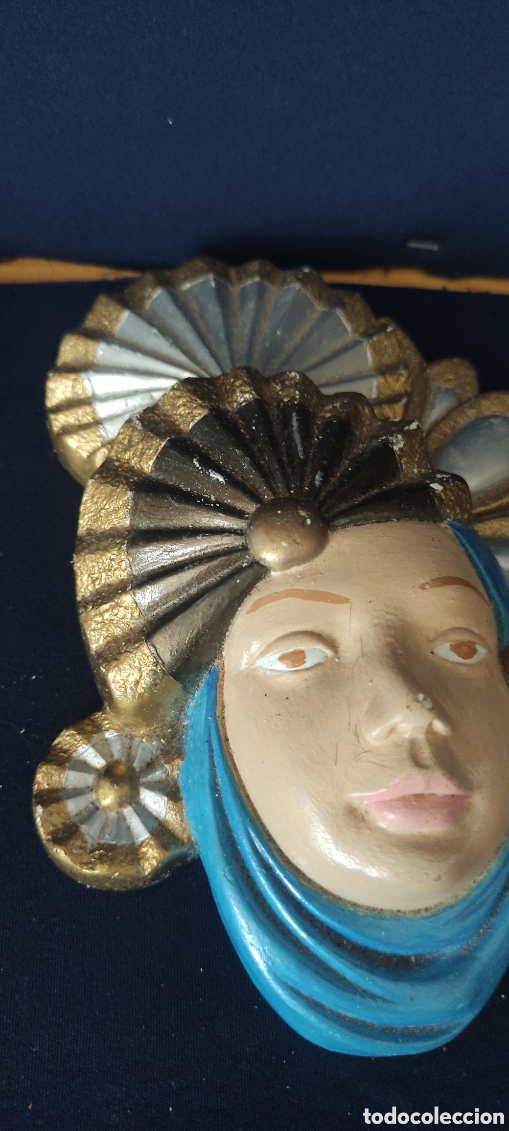 Antig&uuml;edades: Antigua mascara de escayola - Foto 3