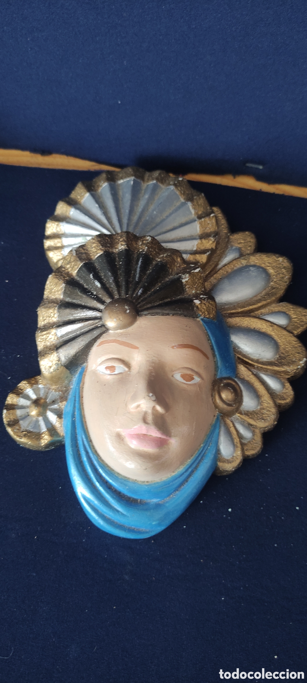 Antig&uuml;edades: Antigua mascara de escayola - Foto 4