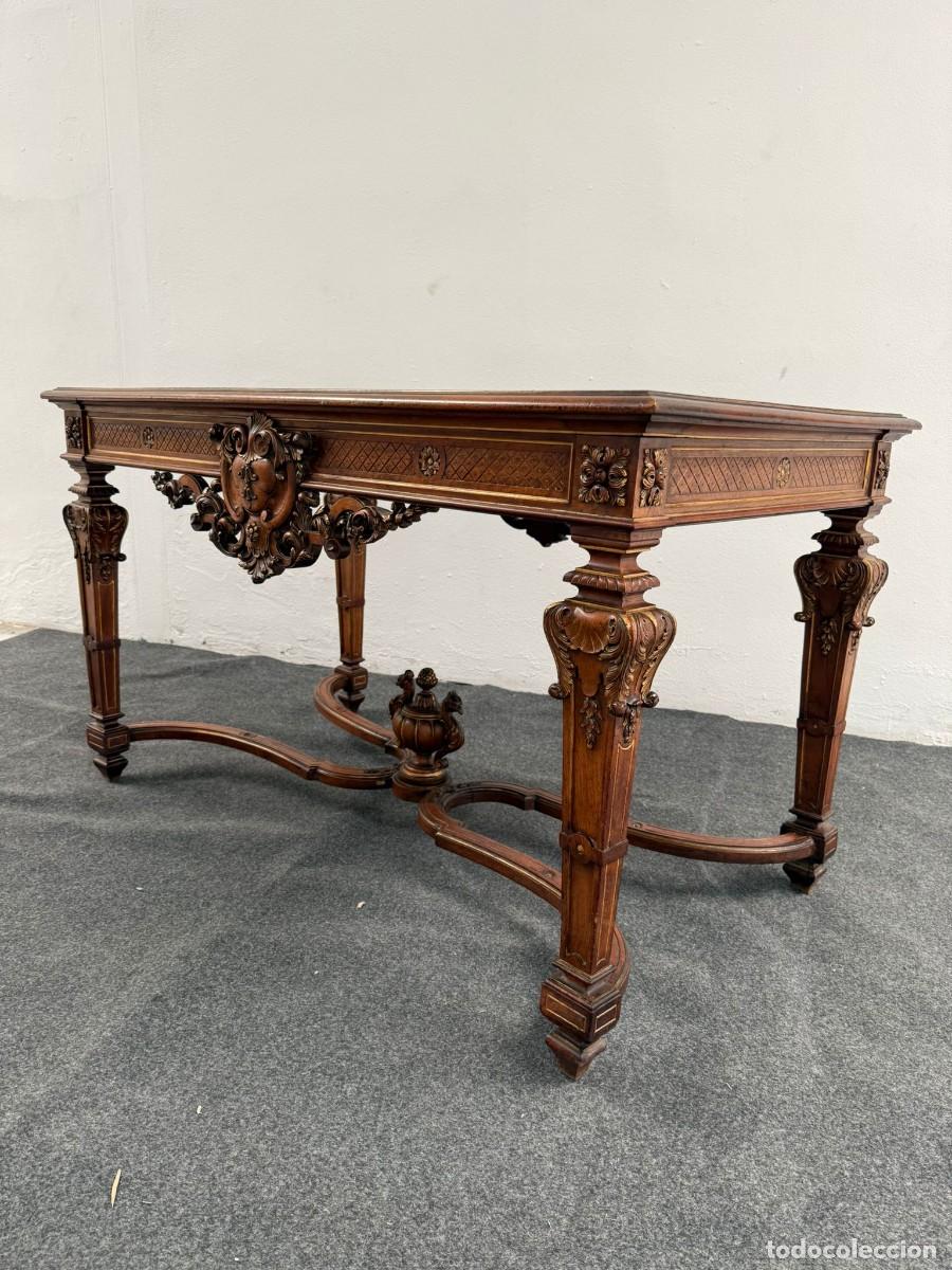 Antig&uuml;edades: Fant&aacute;stica mesa francesa estilo Luis XV. - Foto 1
