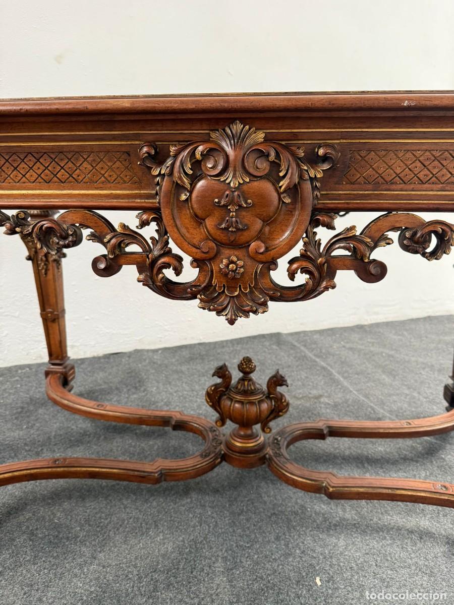Antig&uuml;edades: Fant&aacute;stica mesa francesa estilo Luis XV. - Foto 3