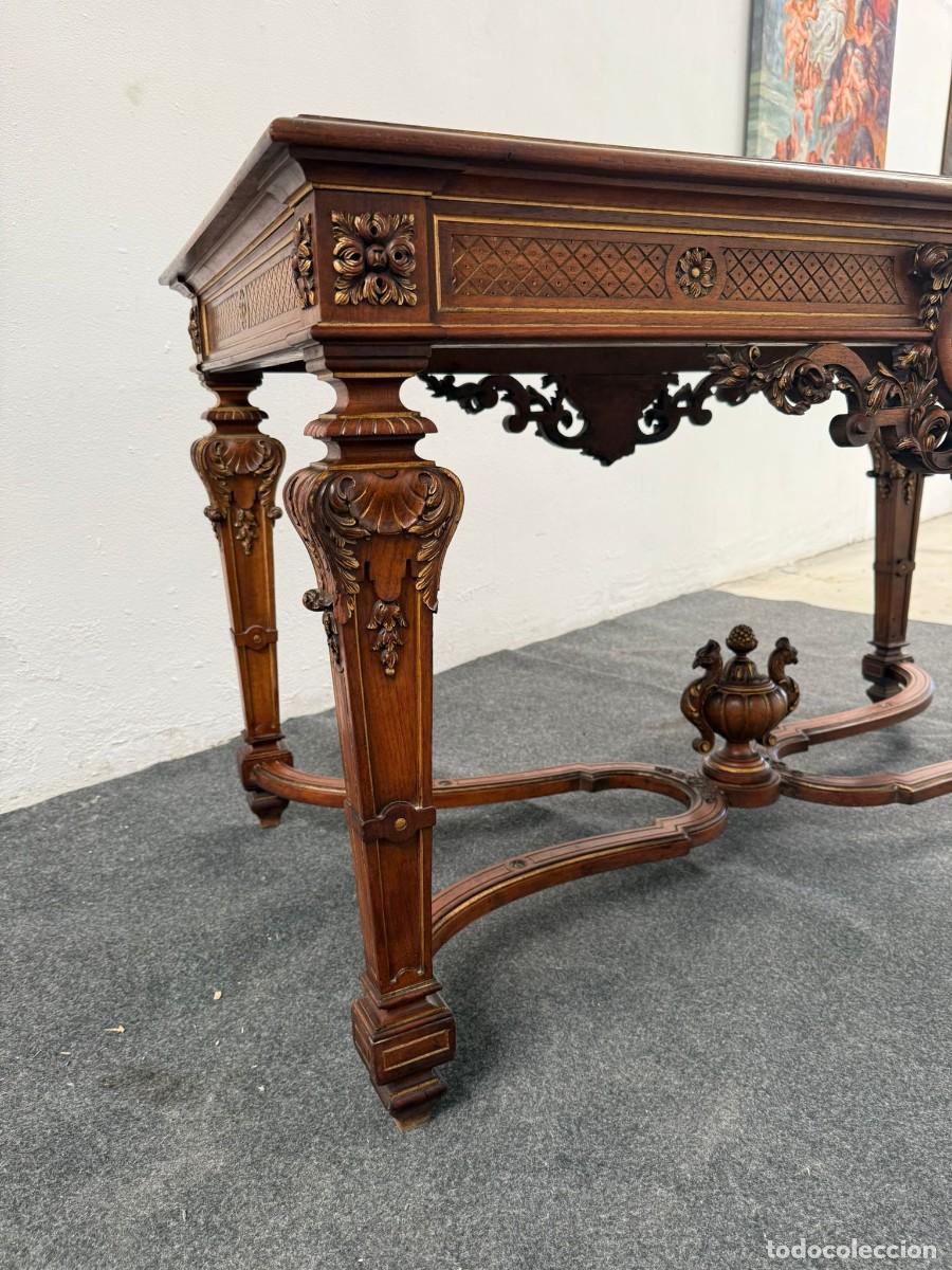 Antig&uuml;edades: Fant&aacute;stica mesa francesa estilo Luis XV. - Foto 4