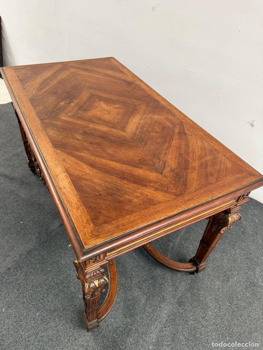 Antig&uuml;edades: Fant&aacute;stica mesa francesa estilo Luis XV. - Foto 5