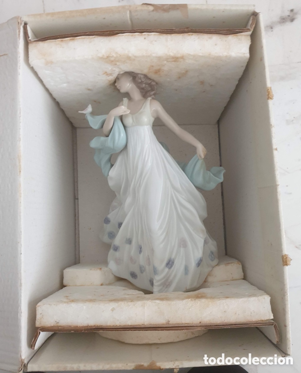 Antiguidades: Lladr&oacute; &ldquo;La dama del ruise&ntilde;or&rdquo; &ndash; Porcelana original &ndash; Como nueva con caja