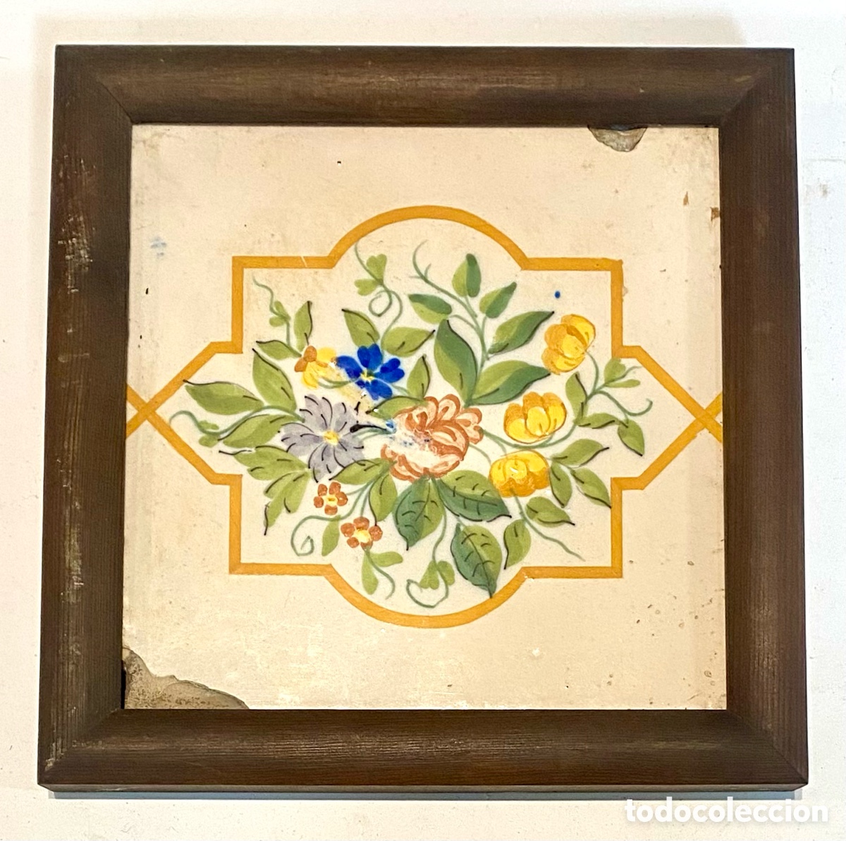 Antig&uuml;edades: Azulejo valenciano de finales del Siglo XIX - Foto 1