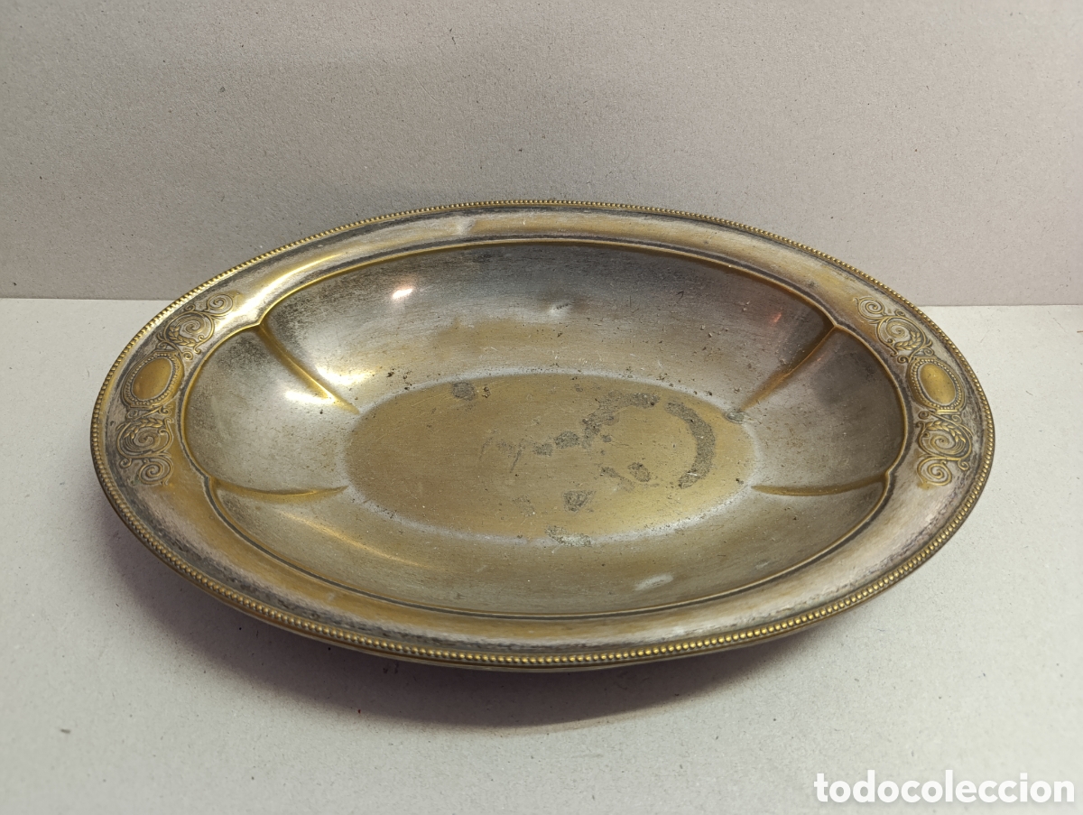 Antig&uuml;edades: BANDEJA DE METAL OVALADA. - Foto 5