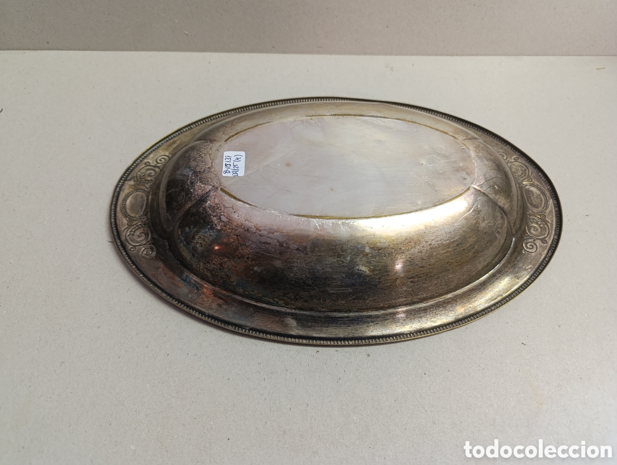 Antig&uuml;edades: BANDEJA DE METAL OVALADA. - Foto 6