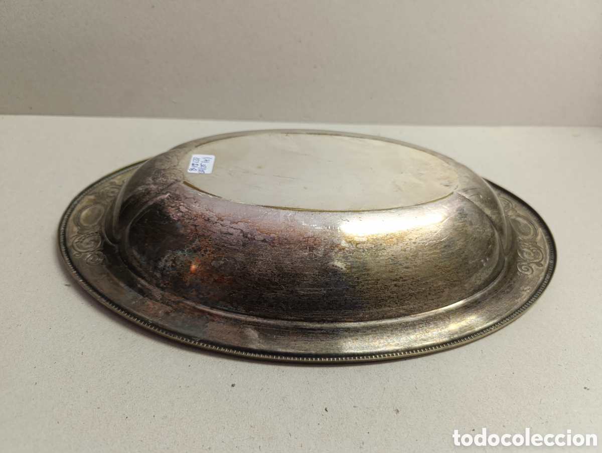 Antig&uuml;edades: BANDEJA DE METAL OVALADA. - Foto 7