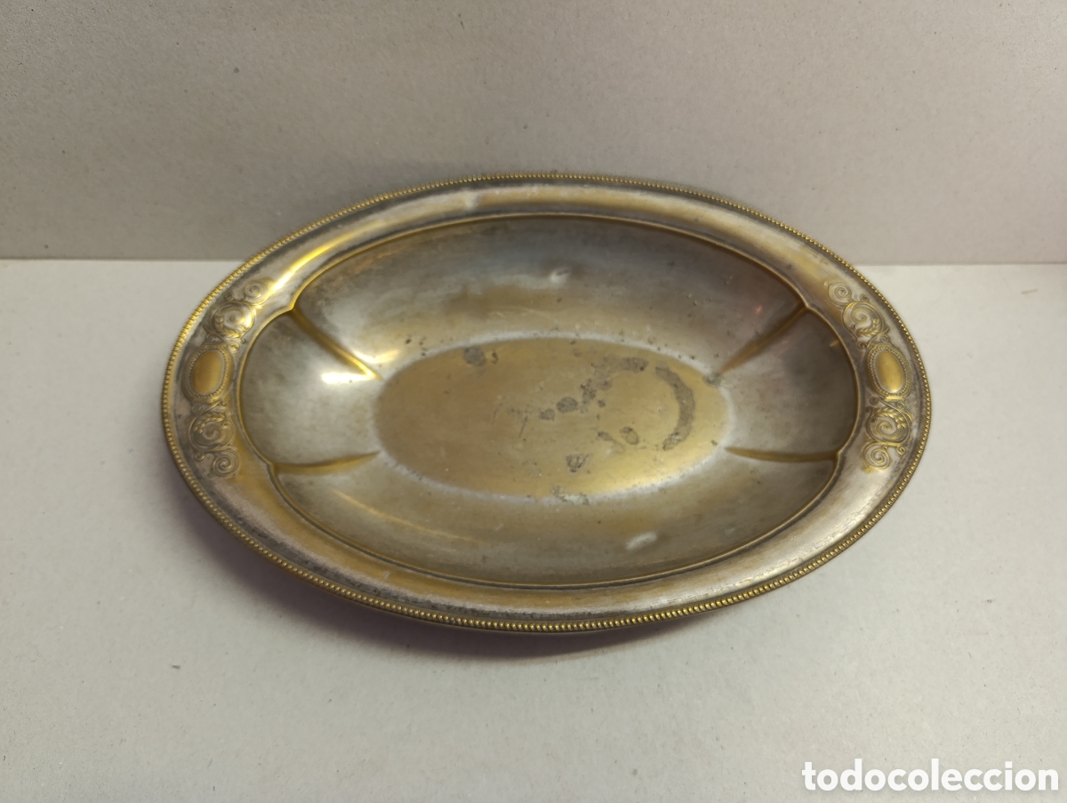 Antig&uuml;edades: BANDEJA DE METAL OVALADA. - Foto 1
