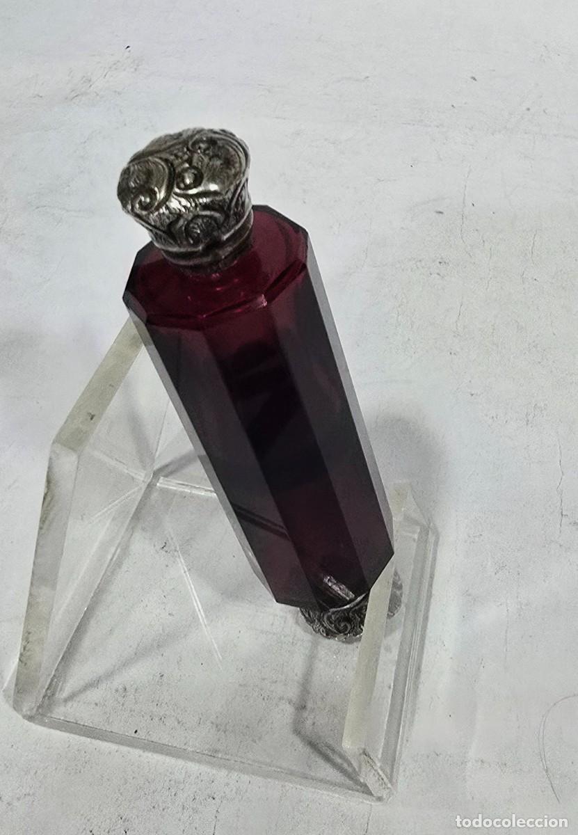 Antig&uuml;edades: Perfumero doble en cristal y plata - Foto 4