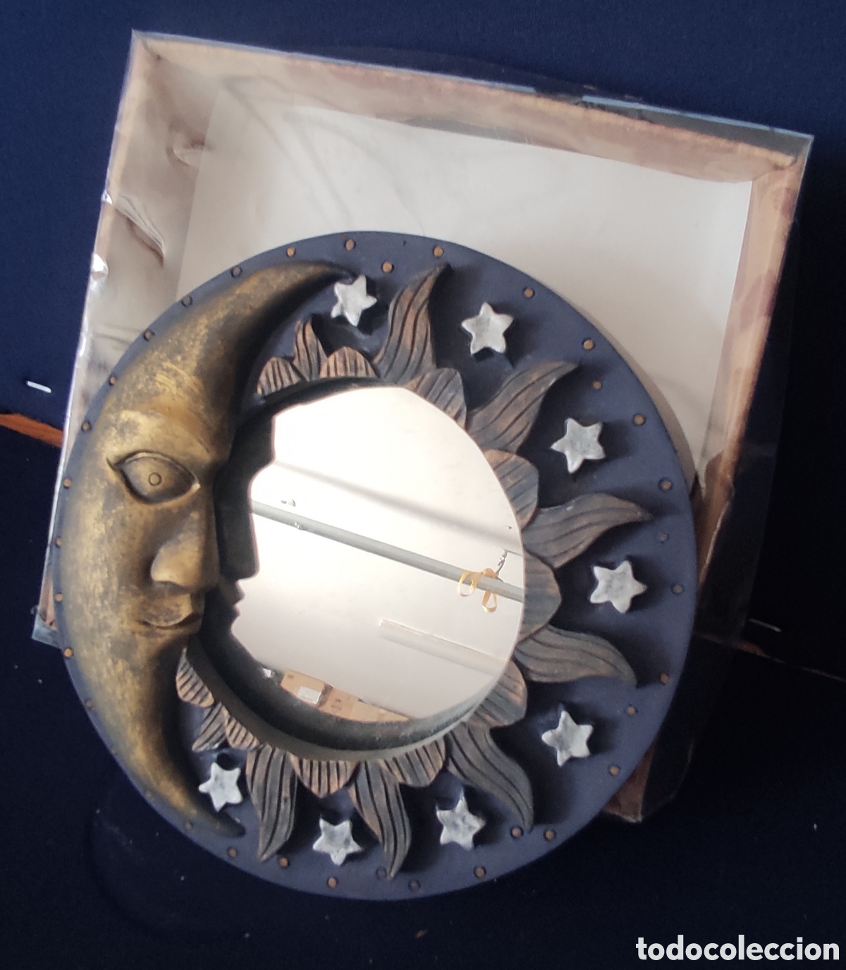 Antig&uuml;edades: Espejo decorativo sol y luna - Foto 1