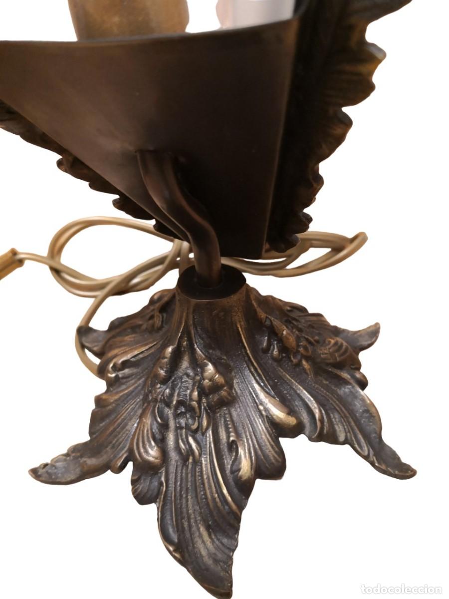 Antig&uuml;edades: JUEGO L&Aacute;MPARAS BRONCE Art Dec&oacute; - Foto 13
