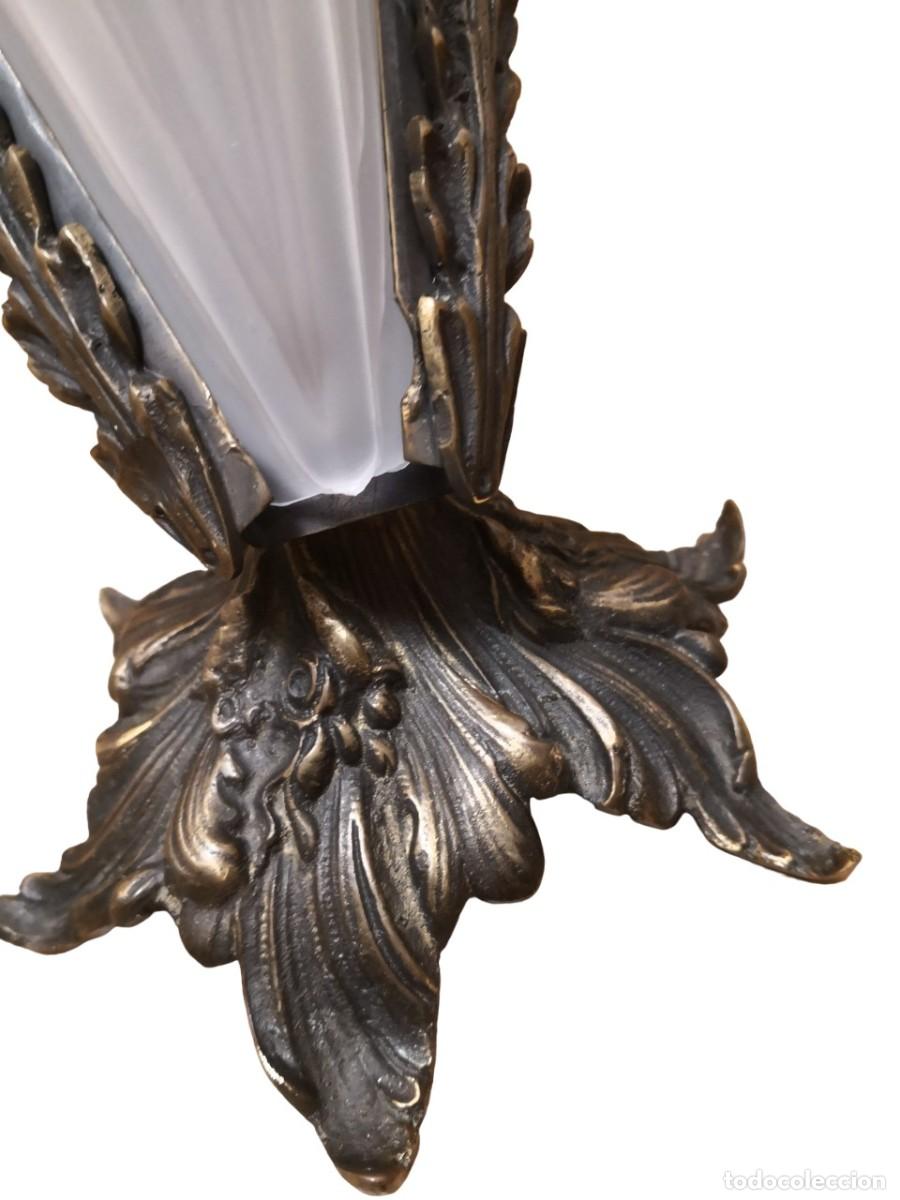 Antig&uuml;edades: JUEGO L&Aacute;MPARAS BRONCE Art Dec&oacute; - Foto 14
