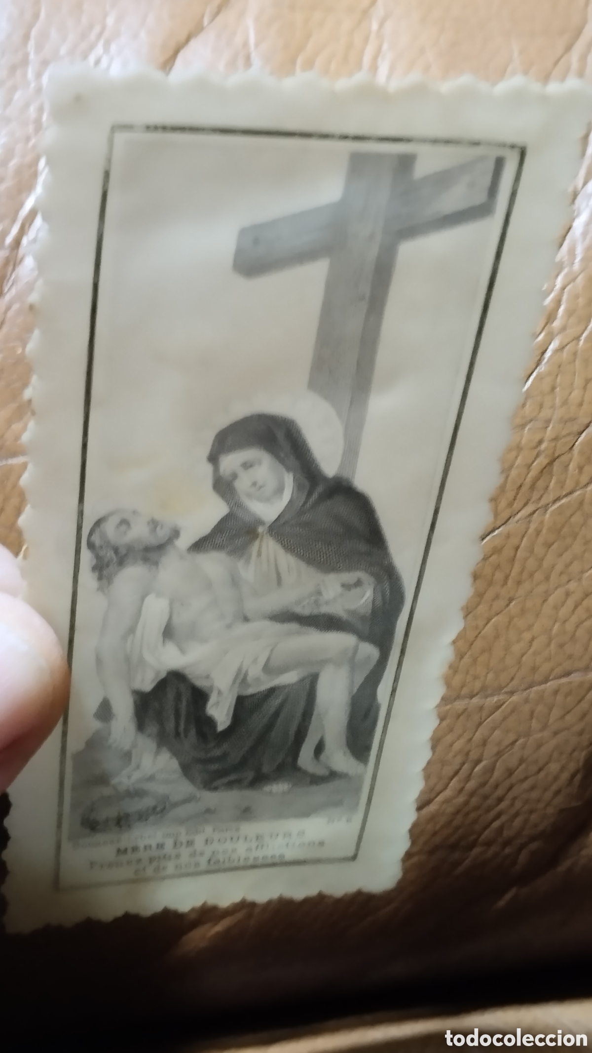 Antig&uuml;edades: CROMOLITOGRAFIA TROQUELADA DE LA PIEDAD - Foto 2