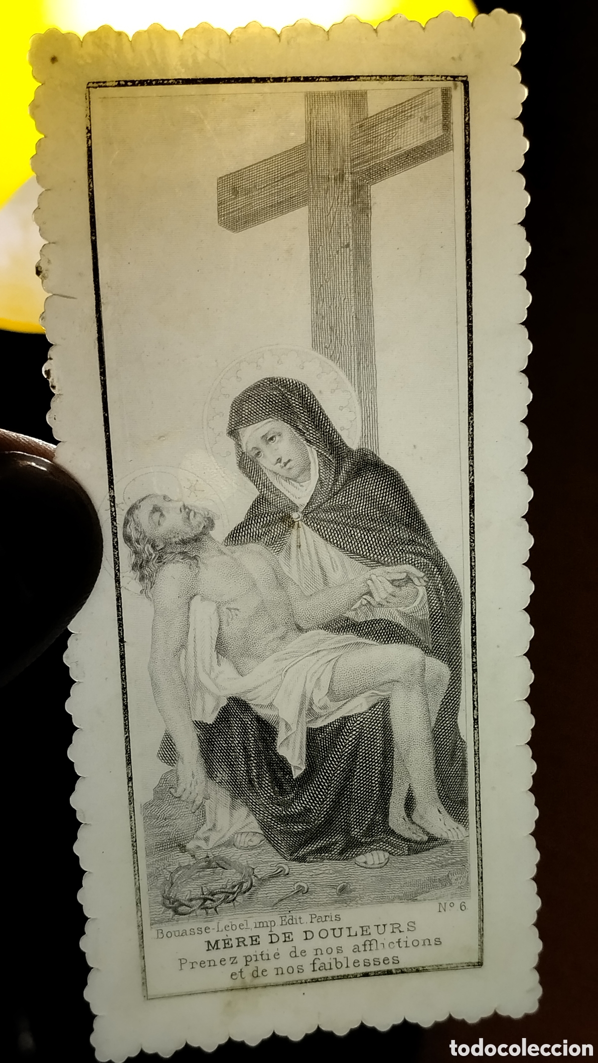 Antig&uuml;edades: CROMOLITOGRAFIA TROQUELADA DE LA PIEDAD - Foto 1