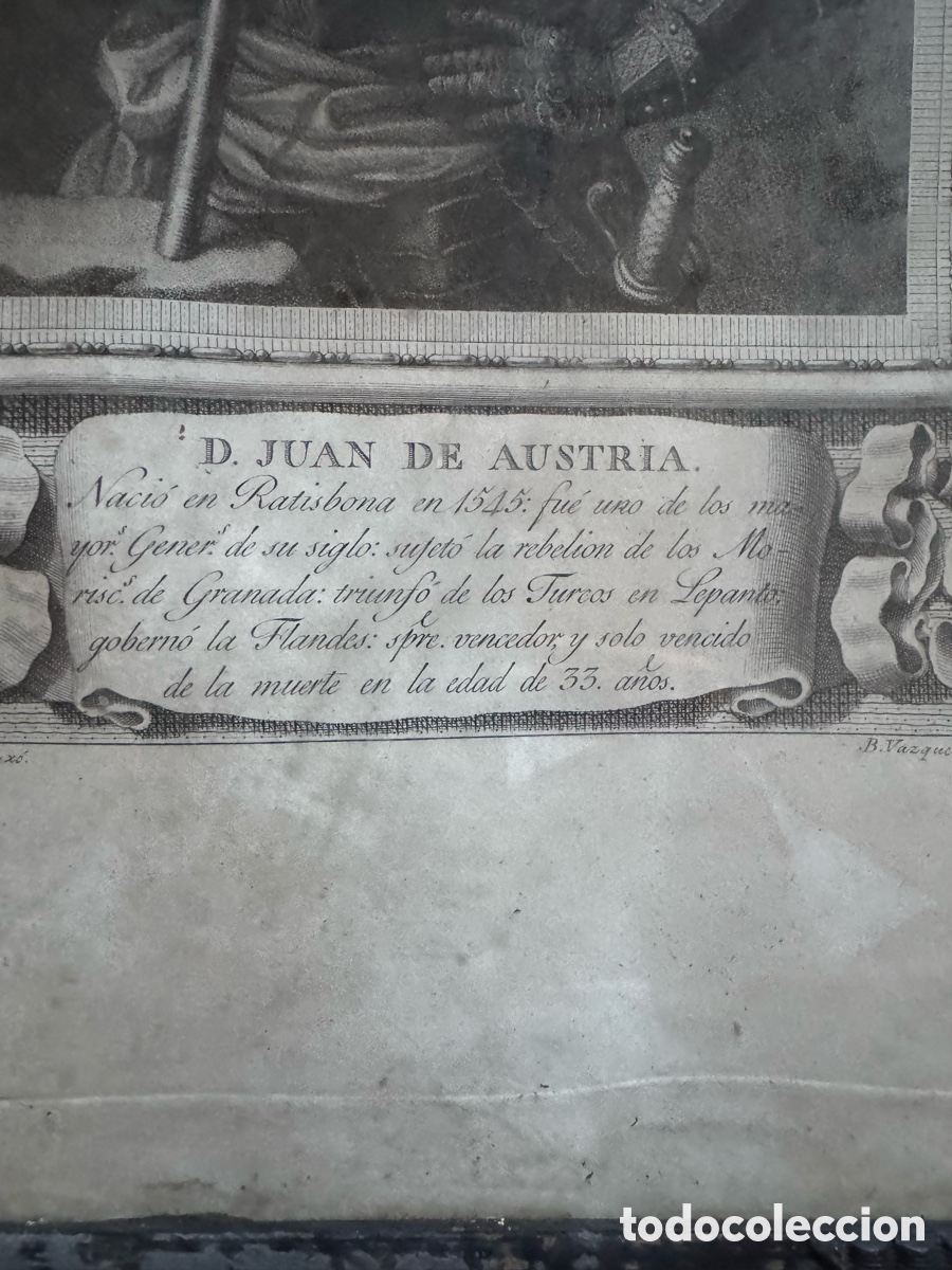Antig&uuml;edades: Grabado de Juan de Austria - Foto 3