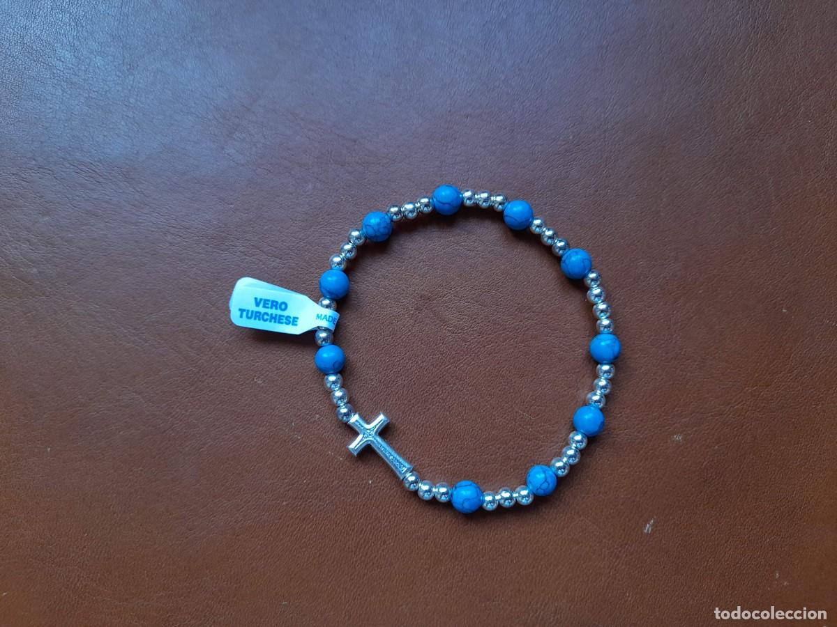 Antig&uuml;edades: Pulsera decenario piedra turquesa - Foto 1