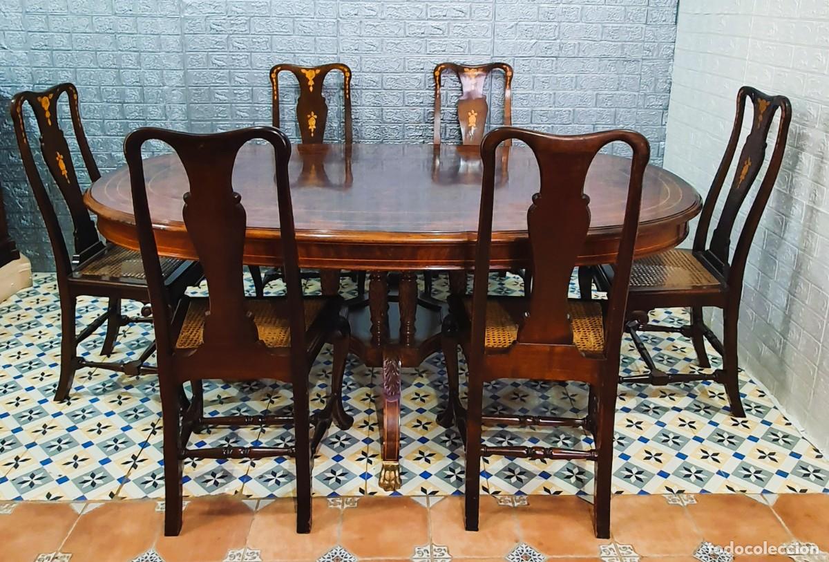 Antig&uuml;edades: Comedor estilo ingles en nogal - Foto 18
