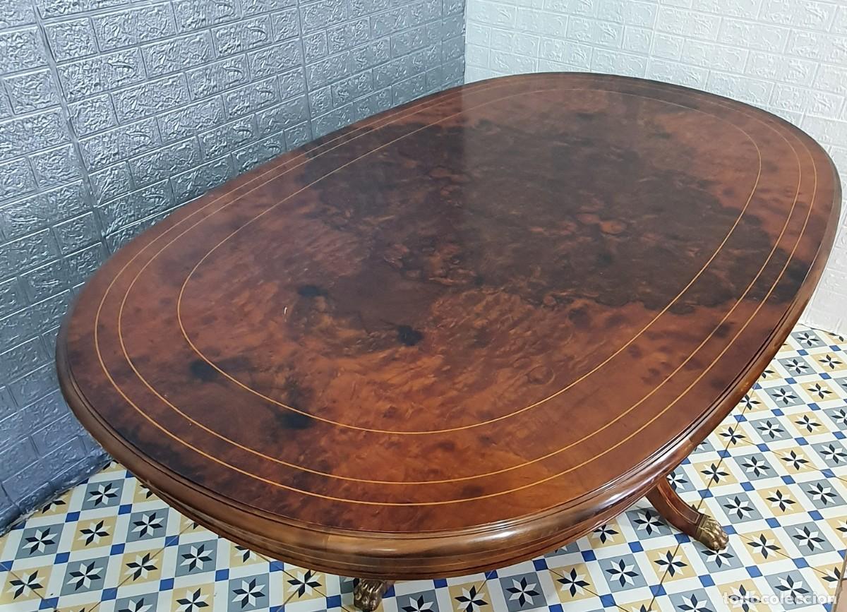 Antig&uuml;edades: Mesa de nogal estilo ingles - Foto 5
