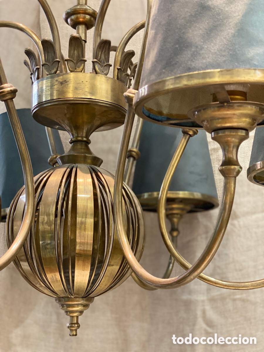 Antig&uuml;edades: L&aacute;mpara de techo de 6 luces - Foto 8