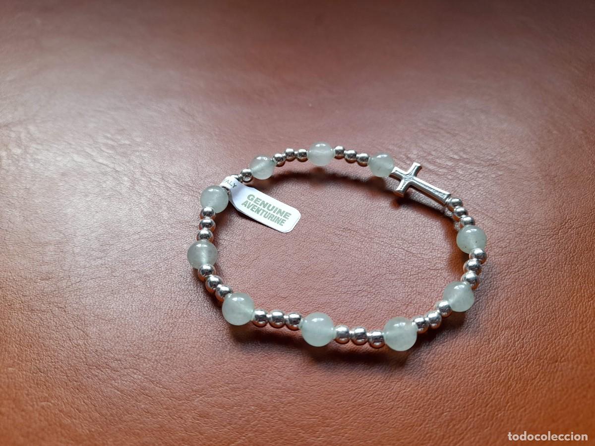 Antig&uuml;edades: Pulsera rosario de piedra - Foto 1
