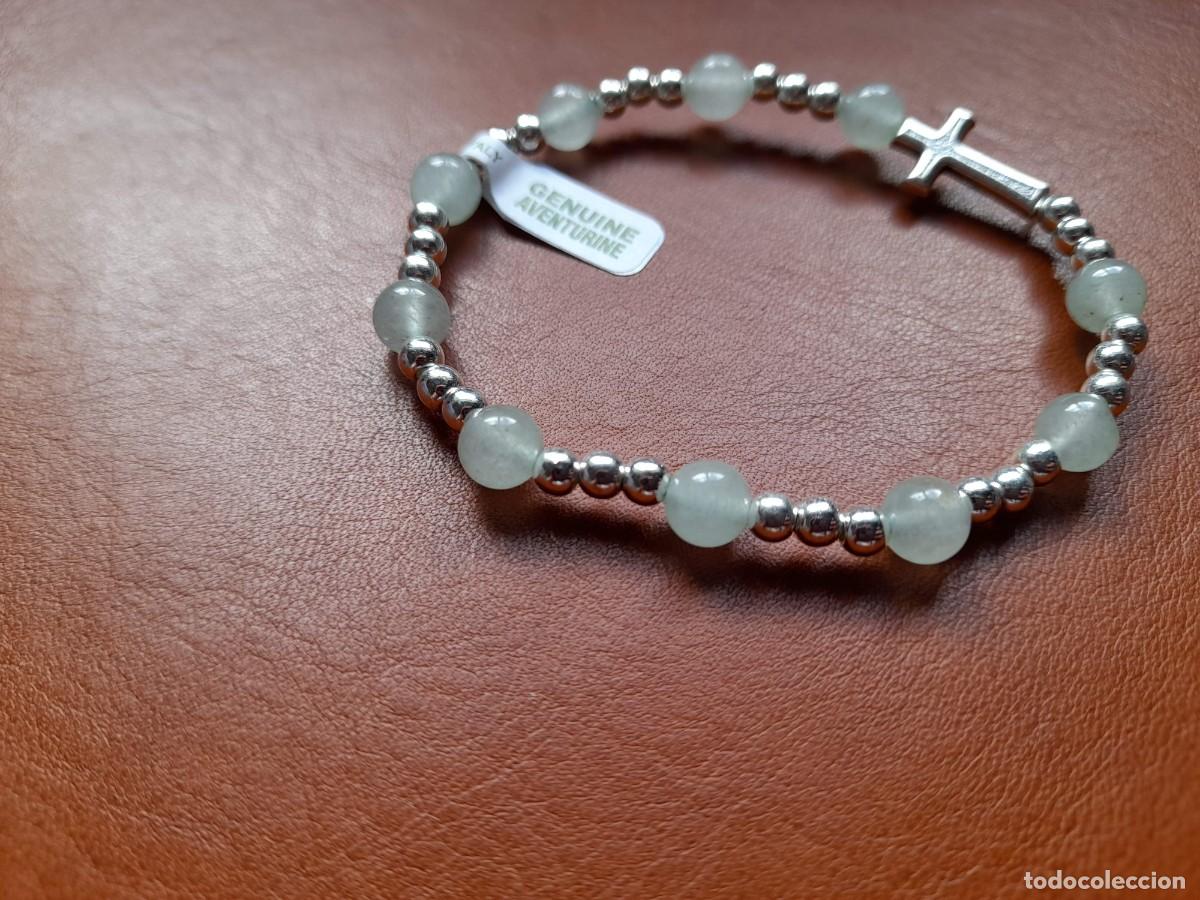 Antig&uuml;edades: Pulsera rosario de piedra - Foto 2