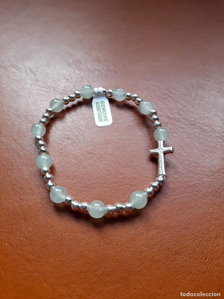 Antig&uuml;edades: Pulsera rosario de piedra - Foto 3