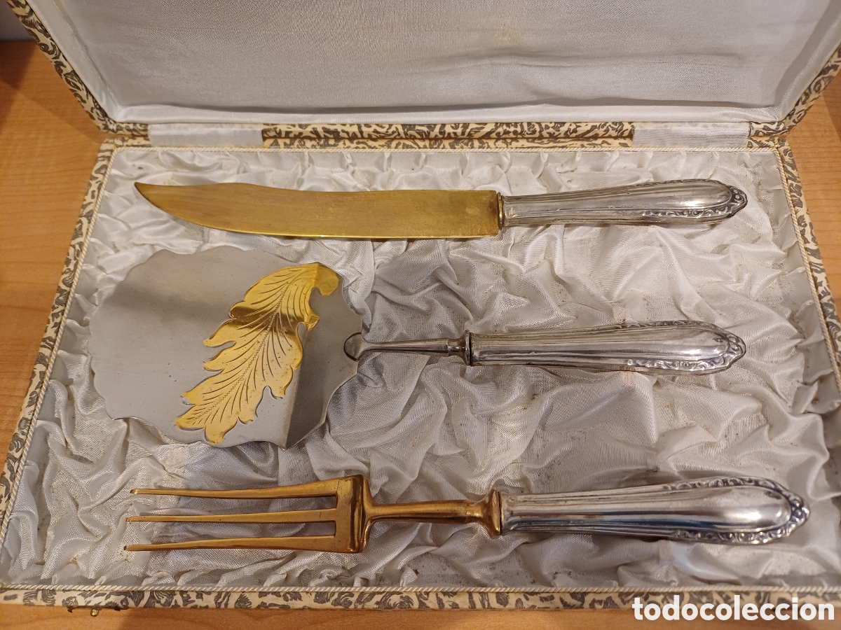 Antig&uuml;edades: Cuberteria postre, en oro y plata - Foto 2